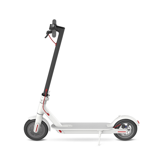 The #1 Smart Folding Electric Scooter for Adults in Black & White - 8.5" Air Filled Tires - Lightweight & Easy Assembly
